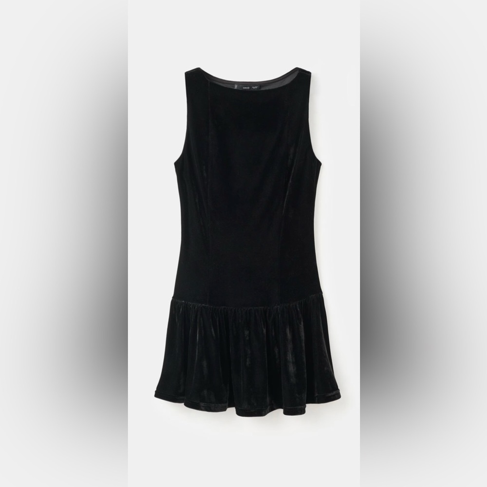 Mango velvet fitted dress